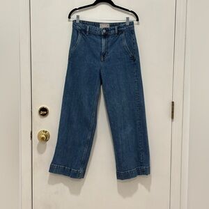 Everlane Blue Wide Leg Ankle Jeans